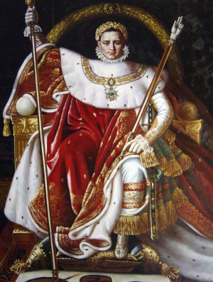 Reproduction oil paintings - Jean-Auguste Dominique Ingres - Napoleon I On His Imperial Throne