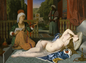 Reproduction oil paintings - Jean-Auguste Dominique Ingres - Odalisque with Slave