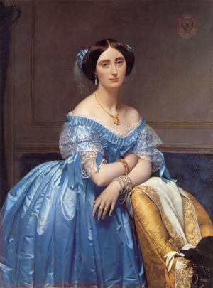 Reproduction oil paintings - Jean-Auguste Dominique Ingres - Portrait of Princess Albert de Broglie