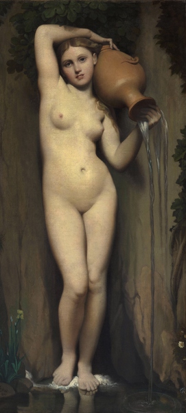 Jean-Auguste Dominique Ingres, The Source, Painting on canvas