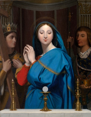 Jean-Auguste Dominique Ingres, The Virgin Adoring the Host, Painting on canvas