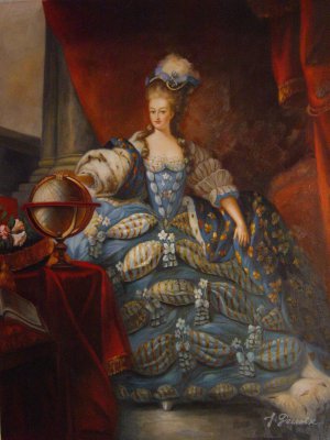 Jean-Baptiste Gautier-Dagoty, Marie-Antoinette, Queen Of France, Painting on canvas