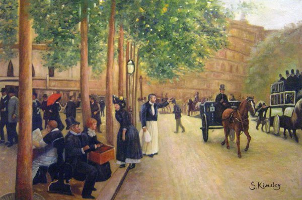 A Sunday Afternoon. The painting by Jean Beraud