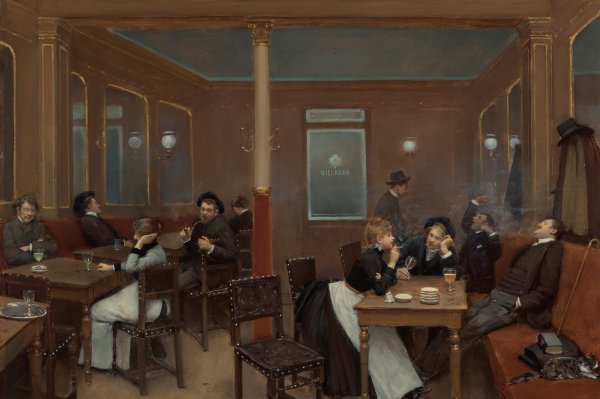 Brasserie d'Etudiants (Student Brasserie), 1889. The painting by Jean Beraud