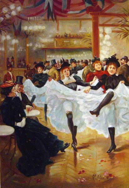 Jeune Le Cafe de Paris. The painting by Jean Beraud