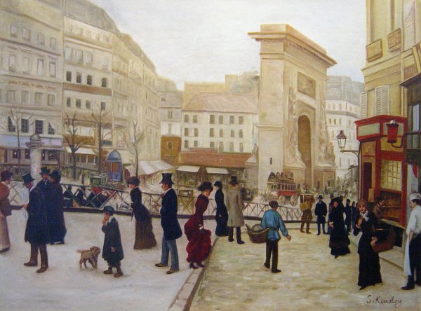 La Porte Saint Denis. The painting by Jean Beraud