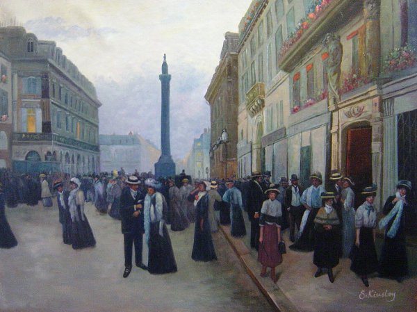 La Rue de la Paix. The painting by Jean Beraud