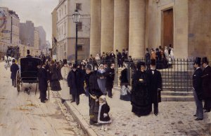 Jean Beraud, The Church of Saint-Philippe-du-Roule, 1877, Painting on canvas