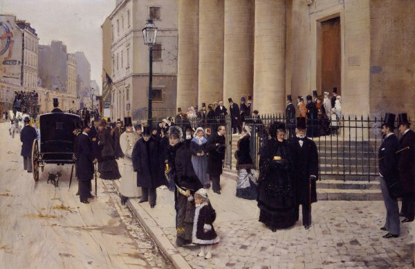 The Church of Saint-Philippe-du-Roule, 1877. The painting by Jean Beraud