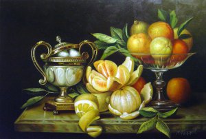 A Still Life With Oranges And Lemons