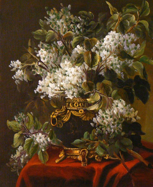 Bouquet Of White Lilacs. The painting by Jean Capeinick