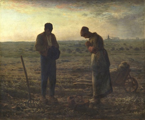 Jean-Francois Millet, Angelus, Painting on canvas
