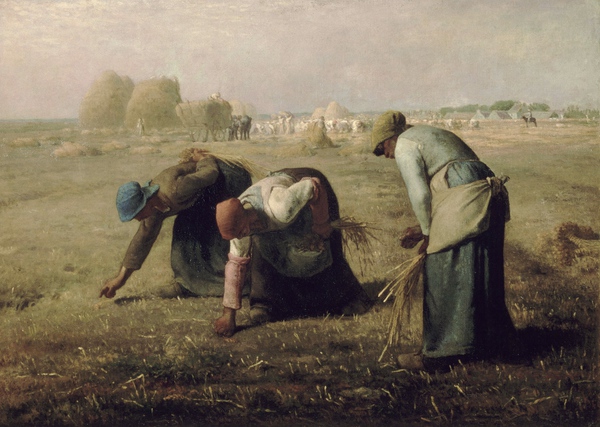 Gleaners. The painting by Jean-Francois Millet