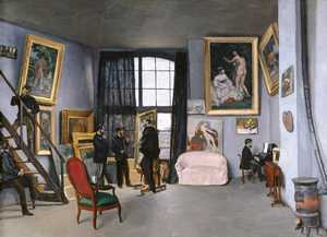 Jean Frederic Bazille, Bazille's Studio, Painting on canvas