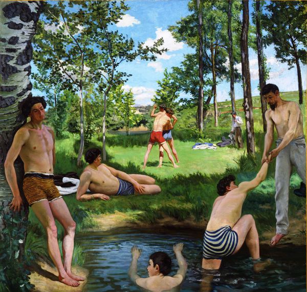 Summer Scene. The painting by Jean Frederic Bazille