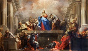 Pentecost, Jean II Restout, Art Paintings