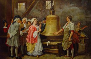 Jean Leon Gerome Ferris, The Bell's First Note, Painting on canvas