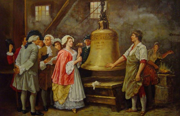 The Bell&#39s First Note. The painting by Jean Leon Gerome Ferris