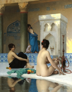Jean-Leon Gerome, After the Bath, Painting on canvas