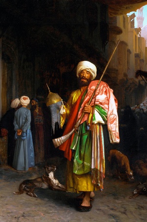 Famous paintings of Men: Ambulant Market in Cairo