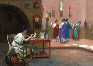 Famous paintings of Women: Atelier de Tanagra