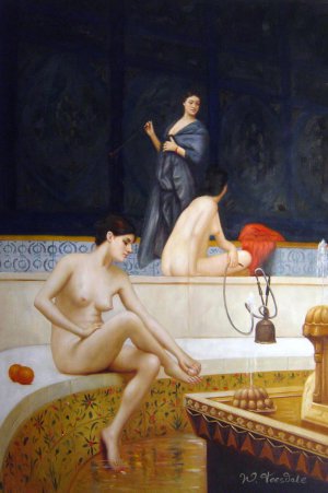 Reproduction oil paintings - Jean-Leon Gerome - Harem Pool