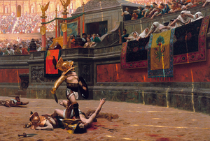 Jean-Leon Gerome, Pollice Verso, Painting on canvas