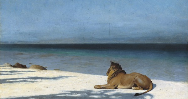 Solitude. The painting by Jean-Leon Gerome