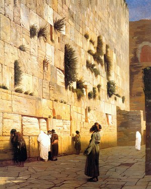 Jean-Leon Gerome, Solomon's Wall, Jerusalem (The Wailing Wall) , Painting on canvas