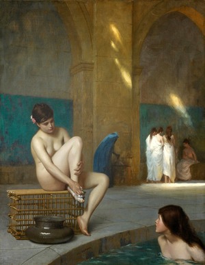 Jean-Leon Gerome, The Bath, Painting on canvas