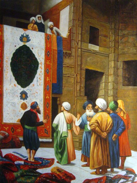 The Carpet Merchant. The painting by Jean-Leon Gerome