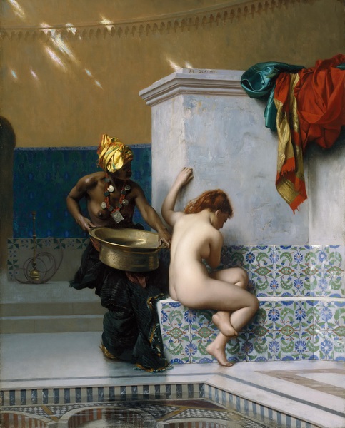 Turkish Bath. The painting by Jean-Leon Gerome
