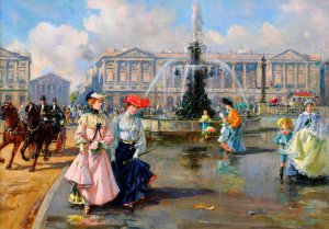 Reproduction oil paintings - Joaquin Pallares y Allustante - Place de la Concorde, 1872