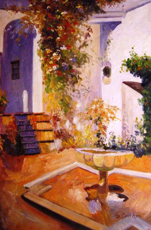 Joaquin Sorolla y Bastida, Garden Grotto, Painting on canvas
