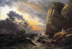 Johan Christian Dahl, Morning after a Stormy Night, Painting on canvas