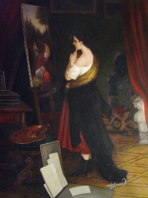 Johann Georg Meyer Von Bremen, Admiring The Picture, Painting on canvas