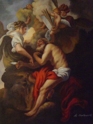 Johann Liss, The Vision Of Saint Jerome, Painting on canvas