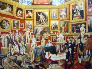Johann Zoffany, The Tribuna Of The Uffizi, Painting on canvas