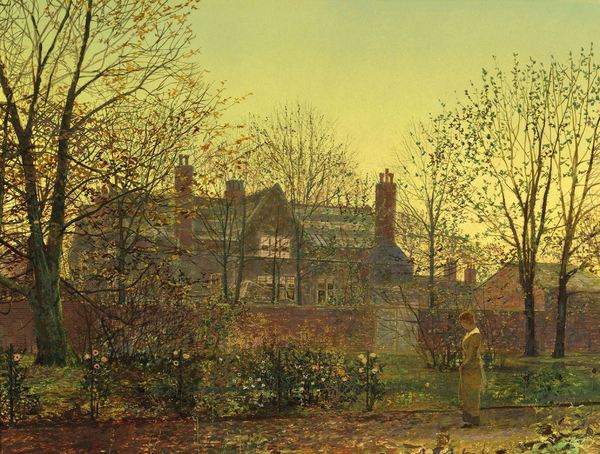 All in the Golden Twilight. The painting by John Atkinson Grimshaw