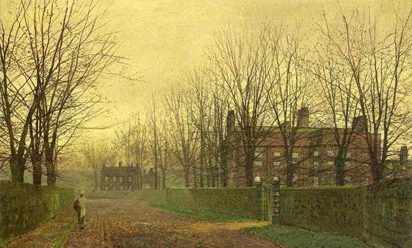 Autumn Afterglow. The painting by John Atkinson Grimshaw