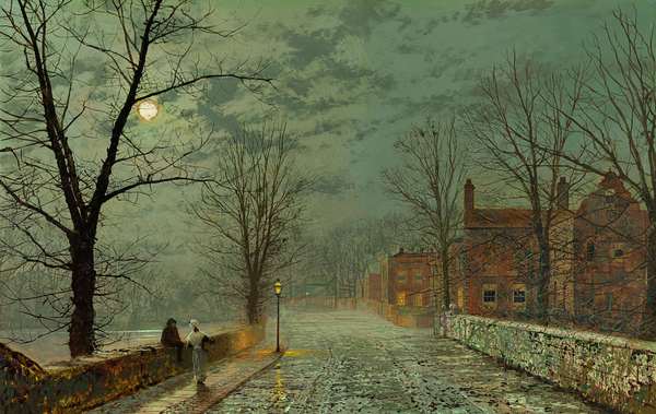 Bonchurch, Isle of Wight. The painting by John Atkinson Grimshaw