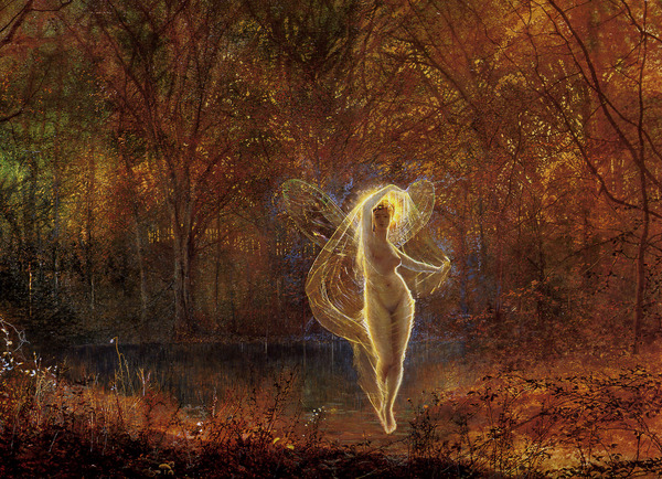 Dame Autumn has a Mournful Face. The painting by John Atkinson Grimshaw