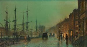Reproduction oil paintings - John Atkinson Grimshaw - Glasgow Docks 