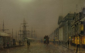 John Atkinson Grimshaw, Liverpool Docks , Painting on canvas