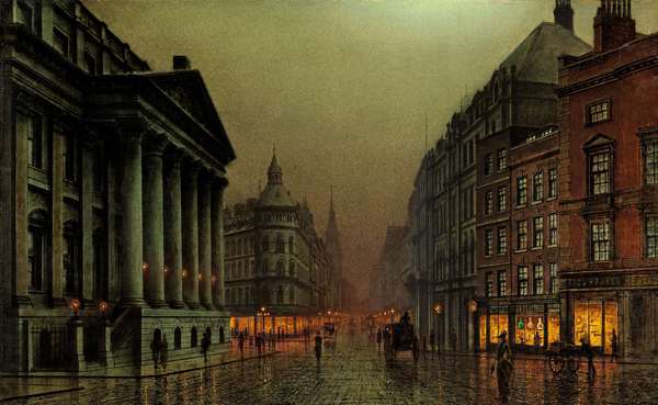 Mansion House, London. The painting by John Atkinson Grimshaw