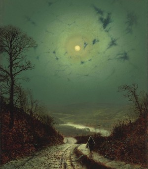 John Atkinson Grimshaw, Moonlight, Painting on canvas