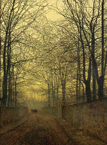 October Gold. The painting by John Atkinson Grimshaw