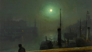 John Atkinson Grimshaw, On the Clyde, Glasgow, Painting on canvas