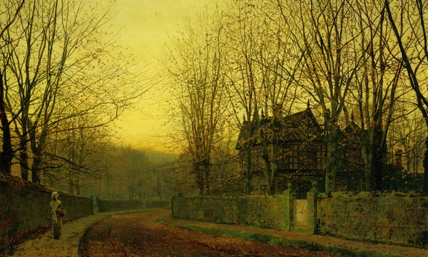 The Last Gleam. The painting by John Atkinson Grimshaw