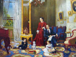 Reproduction oil paintings - John Barnard Whittaker - The Lesson